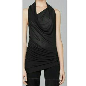 Helmut Lang Asymmetrical Ruched Top